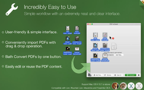 PDF to Excel for Mac