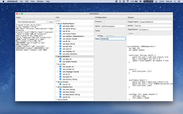 JSON2Swift