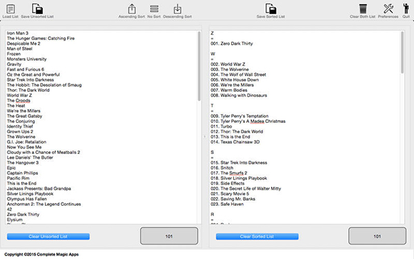 Magic Sort List