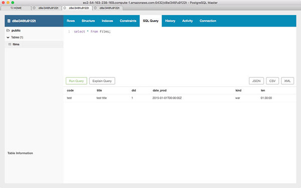 PostgreSQL Master