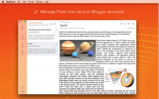 BlogTouch for Mac