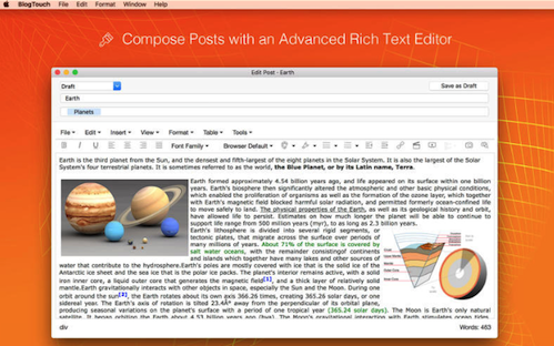BlogTouch for Mac