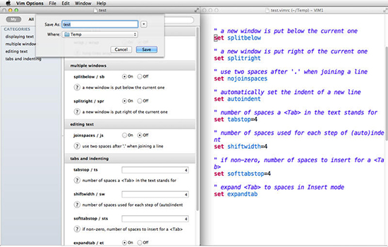 Vim Options